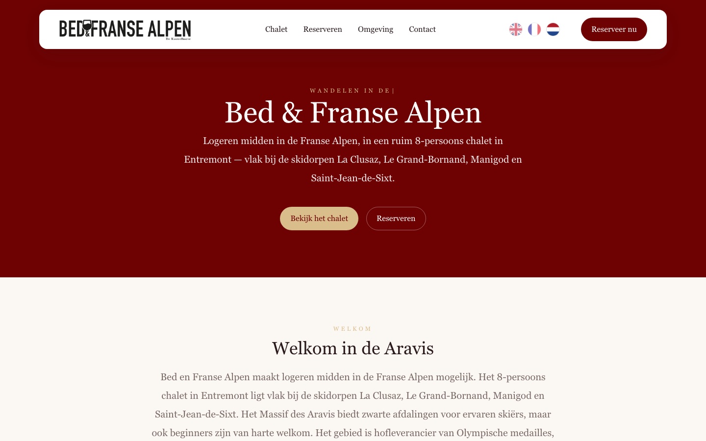 Bed & French Alps